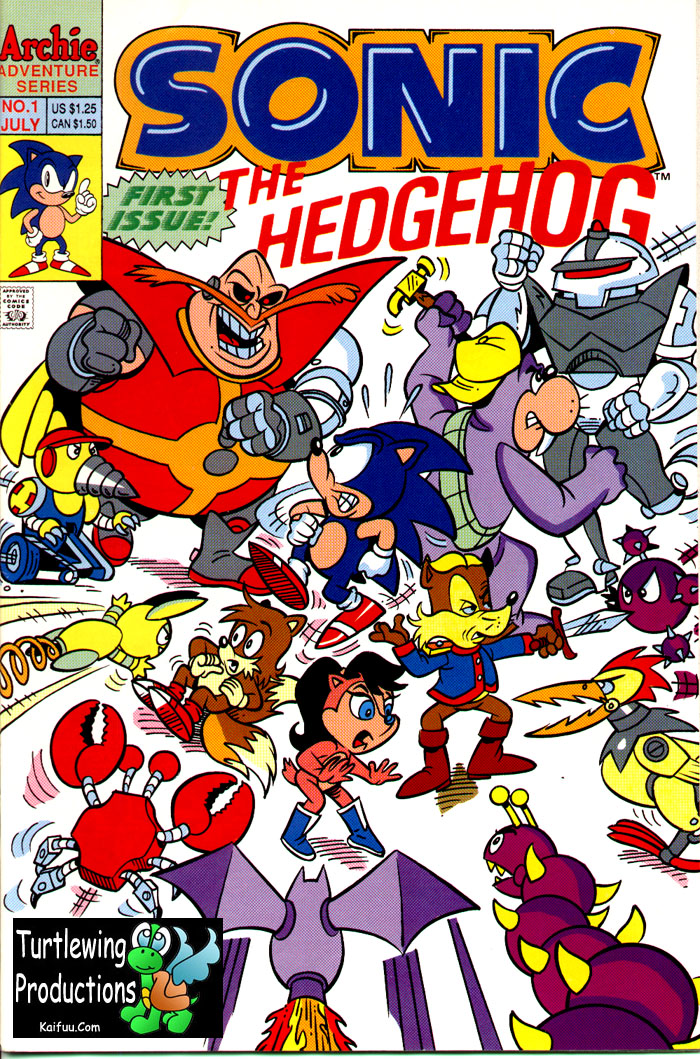 Sonic - Archie Adventure Series July 1993 Cover Page